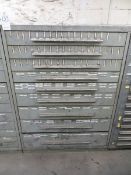 Nu Era 9 drawer cabinet plus contents of drill bits