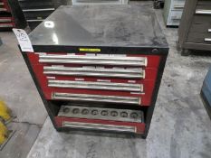 Five drawer modular cabinet, empty