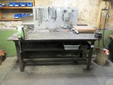 Workbench plus contents of hand tools etc. 34