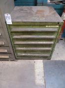 Nu Era 5 drawer cabinet plus contents of cutting heads, blades, carbide tooling etc.