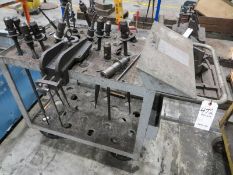 Cart with radial arm drill bits