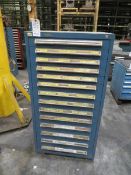 Fourteen drawer modular cabinet, empty