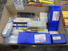 Box of misc. drill bits, milling bits and taps