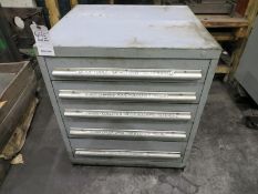 Five drawer modular cabinet, empty