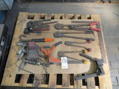 Three pneumatic drills and banding tools