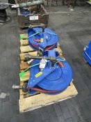 Two retractable hose reels