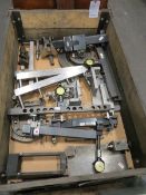 Crate of dial and snap gauges