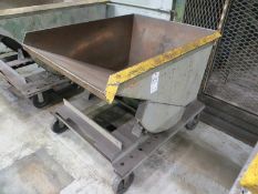 Dump Hopper with caster wheels