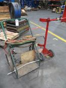Torch cart with gauges and rose bud and red tank cart