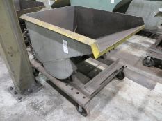Dump Hopper with caster wheels