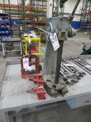 Dake 1.5 B1 Arbor Press, Ridgid pipe vise, steel table