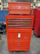 Dayton rolling tool box with small amount of contents