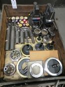 Crate of ring gauges, hardness testers etc.