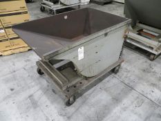 Dump Hopper with caster wheels