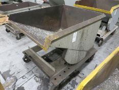 Dump Hopper with caster wheels