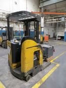 Yale standup electric forklift with charger, 1,289hrs, 4,000lb capacity, M/N NR040DBNS24TE087, S/N B
