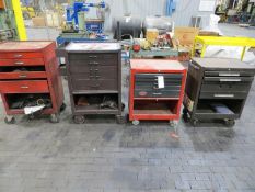 Four rolling tool boxes