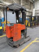 Toyota standup electric forklift, 10,717hrs, 4,000lb capacity, M/N 6BRU18, S/N 20263