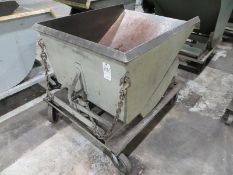Dump Hopper with caster wheels