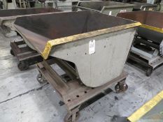 Dump Hopper with caster wheels
