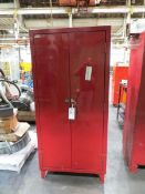 Hodge two door heavy duty cabinet plus contents