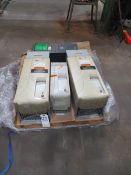 Two ABB 75hp starters, one ABB ASC800-LL1-0025-5TP901, one Schneider Electric 630-ATV-630D18N4/25hp