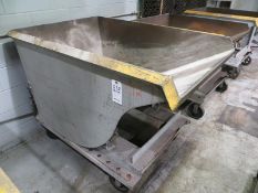Dump Hopper with caster wheels