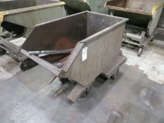 Dump Hopper with caster wheels