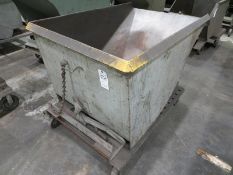 Dump Hopper with caster wheels