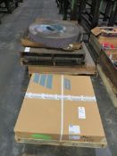 Three pallets of large grinding wheels