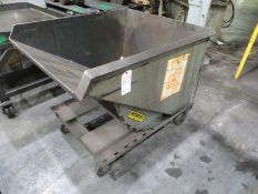 Dump Hopper with caster wheels