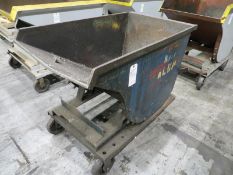 Dump Hopper with caster wheels