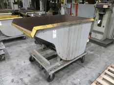 Dump Hopper with caster wheels