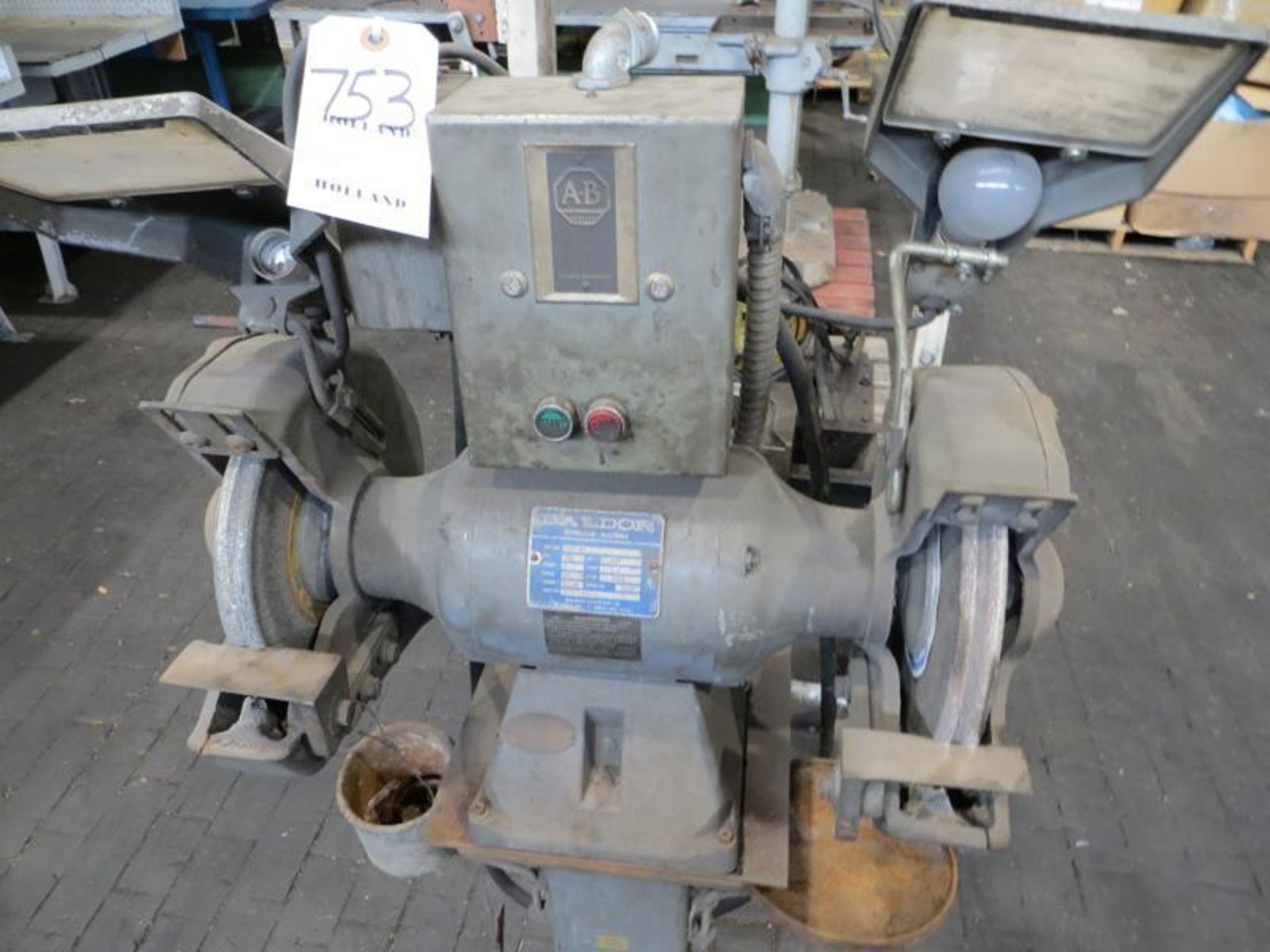 Baldor double end pedestal grinder, 1.5hp, 480/3/60, Cat No. 1021WD - Image 2 of 3