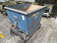 Dump Hopper with caster wheels