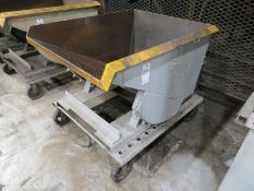 Dump Hopper with caster wheels