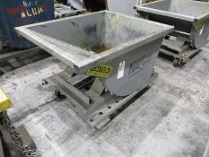 Dump Hopper with caster wheels