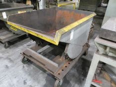 Dump Hopper with caster wheels