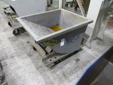 Dump Hopper with caster wheels
