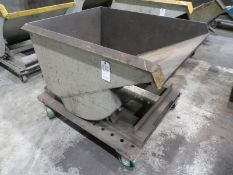 Dump Hopper with caster wheels