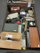 Crate of misc. electrical test equipment