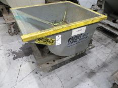 Dump Hopper with caster wheels