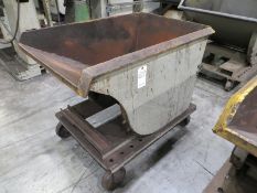 Dump Hopper with caster wheels