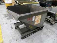 Dump Hopper with caster wheels