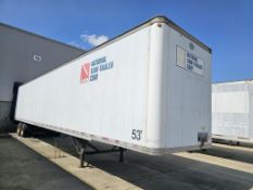 1999 Strick 53 Foot Dry Van Trailer GVW 65,000LBS, Registered Through 07-31-24, Title # 8301613715,