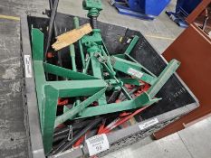 Box of Green Model 683 Screw Type Reel Stands, Ridgid Reel Stand, Ridgid Pipe Bending Stands