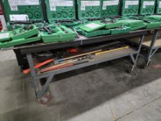 2 Tier Steel Framed Work Bench w/ Heavy Duty Casters, 48