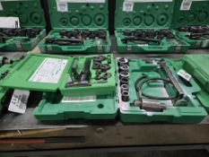 Greenlee Model 746A/767/7906SB (1) Hydraulic Knockout Driver Kit w/ Standard Round Punches; (1) Quic