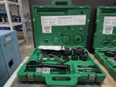 Greenlee Model 746A/767 Hydraulic Knockout Driver Kit w/ Standard Round and Slug-Buster Punches