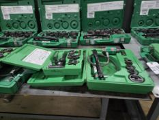 Greenlee Model 746A/767/7906SB (1) Hydraulic Knockout Driver Kit w/ Standard Round Punches; (1) Quic